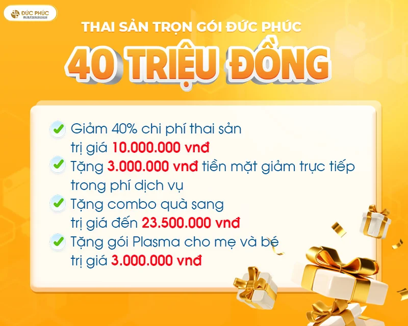 Bệnh viện Đức Phúc tặng quà thai sản độc quyền đến 40 triệu đồng