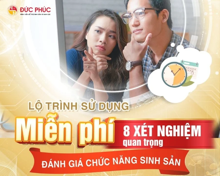 Tại Đức Phúc khách hàng sẽ có những ưu đãi với hàng loạt các xét nghiệm miễn phí trước khi thực hiện IVF