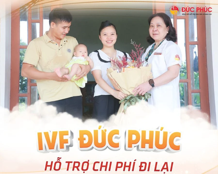 Bệnh viện Đức Phúc hỗ trợ chi phí đi lại khi thực hiện IVF