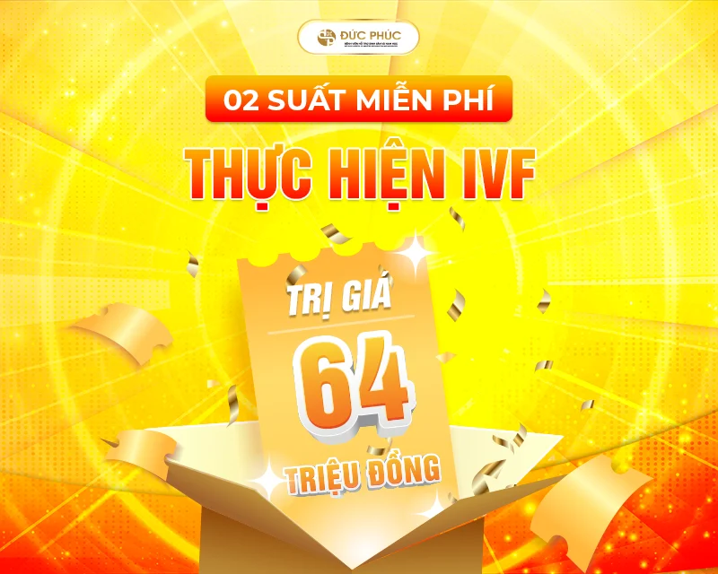 2 suất IVF miễn phí 64 triệu sẽ được trao tặng cho 2 gia đình may mắn ngay tại sự kiện 23/03/2024