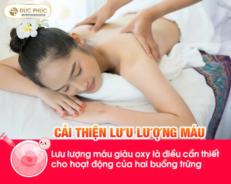 Áp dụng các phương pháp massage hoặc tập yoga để thúc đẩy máu lưu thông tốt