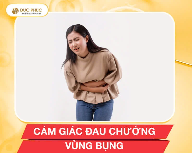 Gây ra cảm giác chướng bụng hoặc đau nhẹ vùng bụng dưới